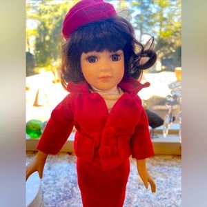 Collector's Choice  1960s Jackie Onassis Kennedy Porcelain 17" Doll And Stand